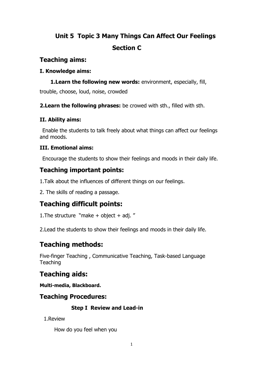 Unit5Topic3SectionCGradeEight教案_第1页
