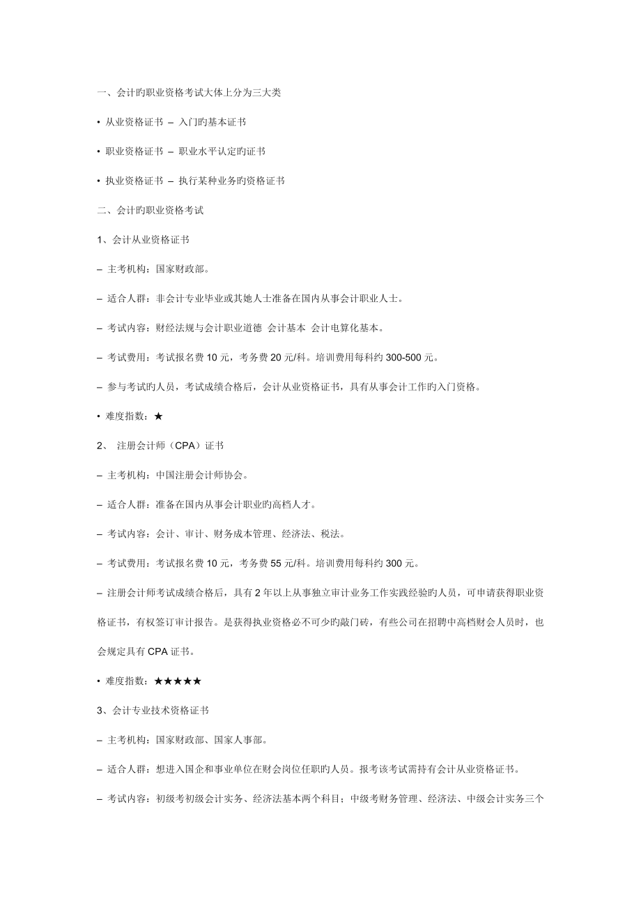 2023年会计的职业资格考试类型_第1页