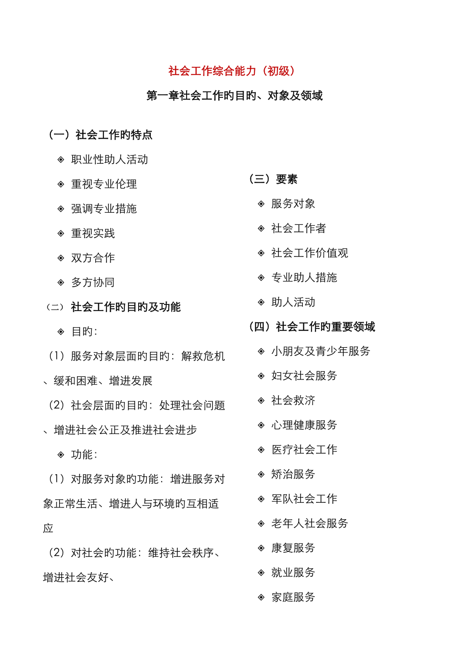 2023年助理社工师考试重点社会工作综合能力_第1页