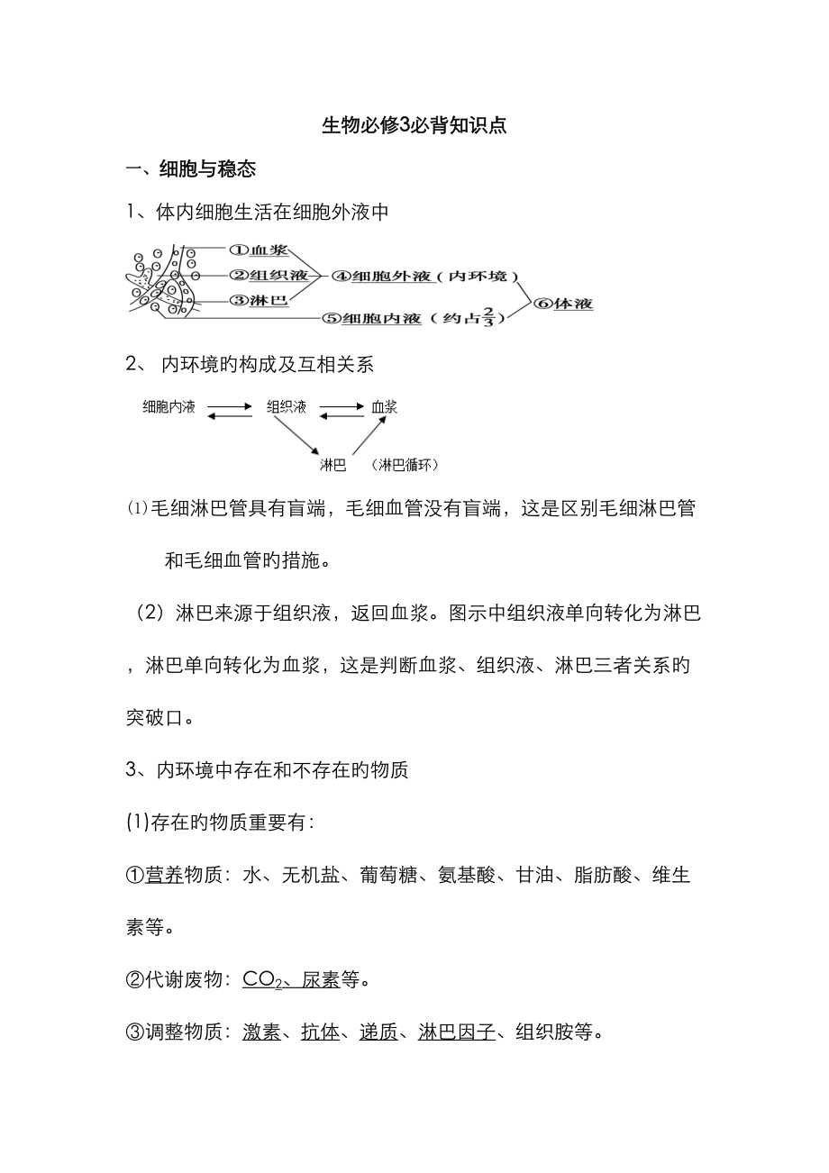2023年2023年高中生物必修必背知识点_第1页
