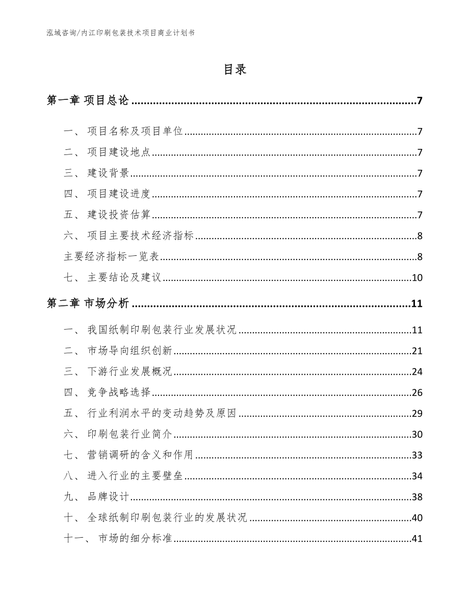 内江印刷包装技术项目商业计划书_第1页