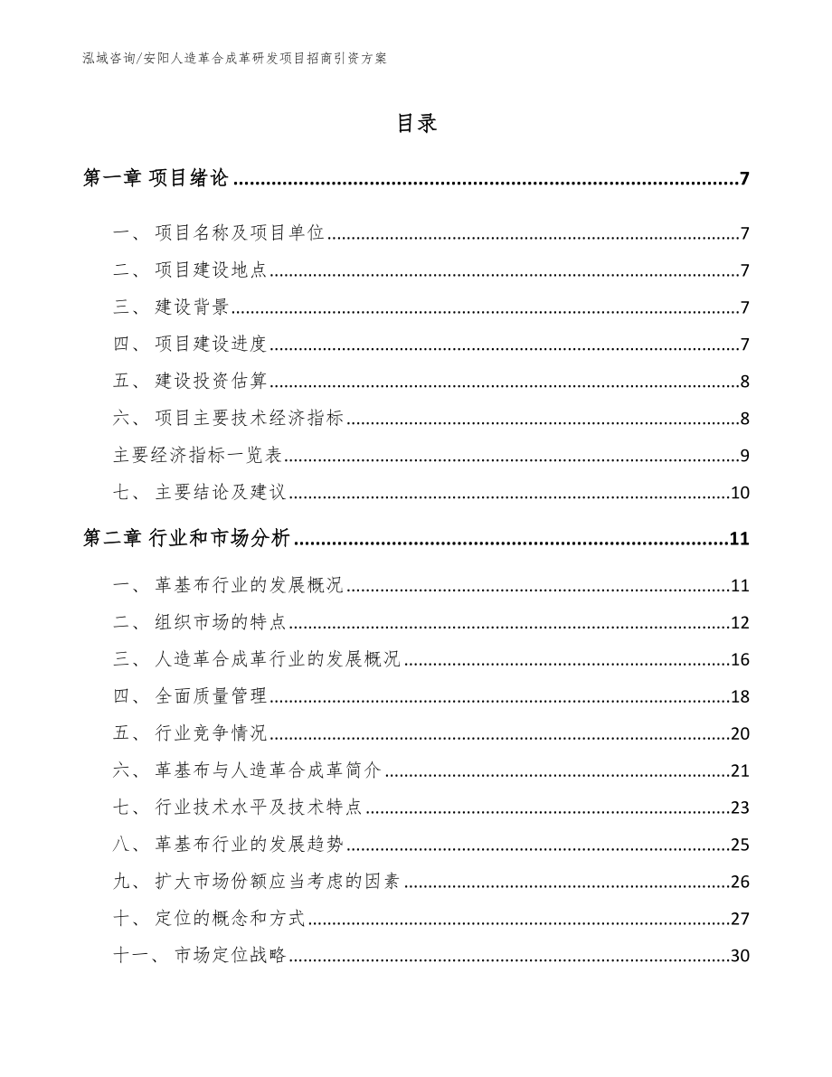 安阳人造革合成革研发项目招商引资方案_第1页