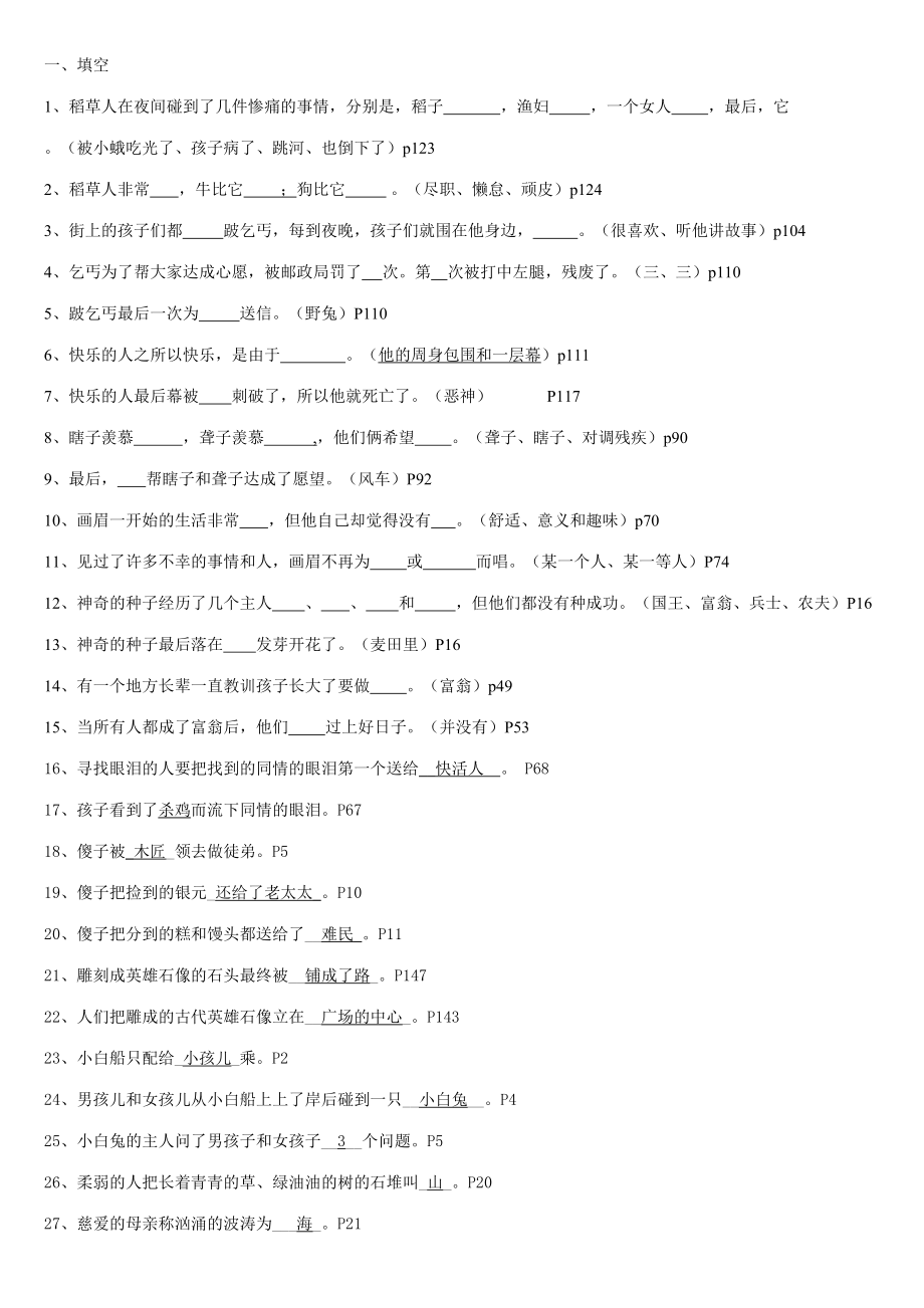 2023年稻草人知识点_第1页