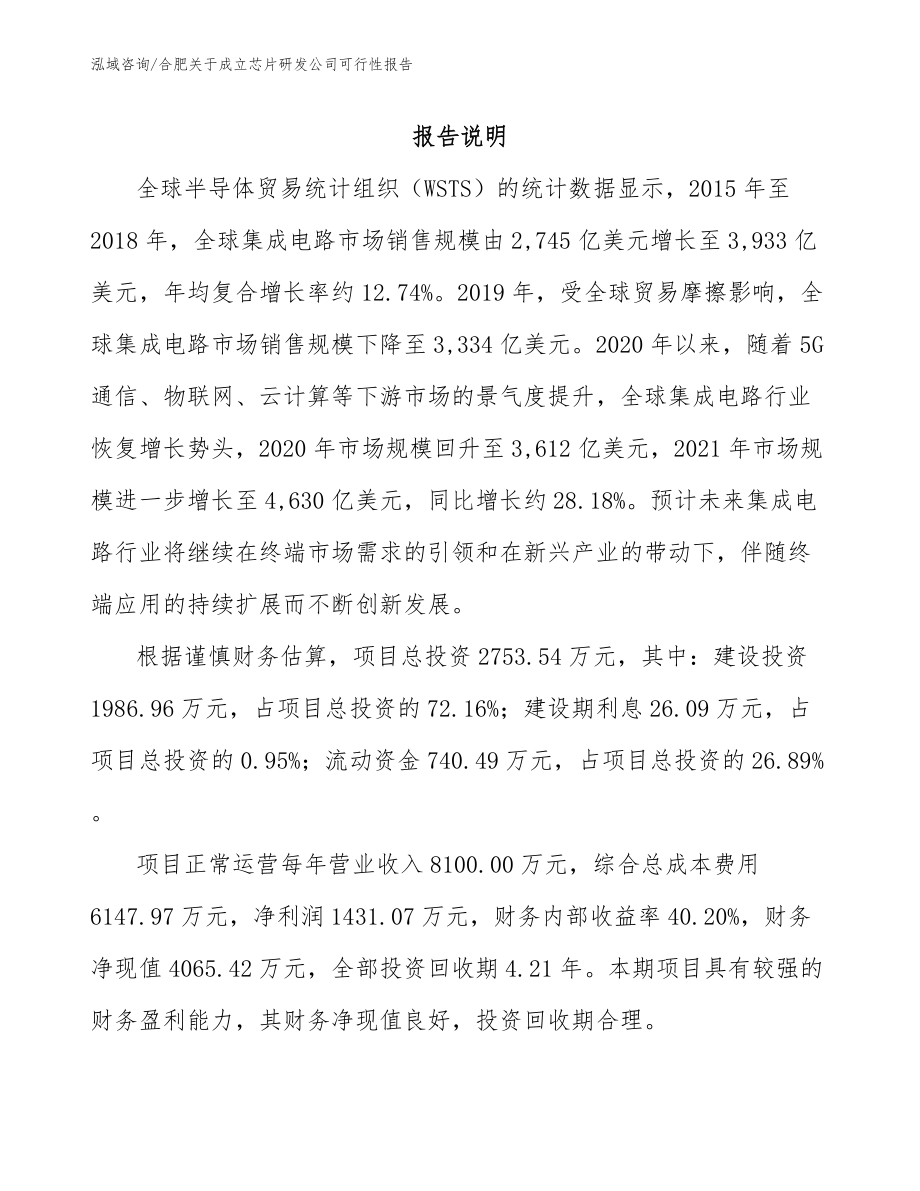 合肥关于成立芯片研发公司可行性报告_第1页