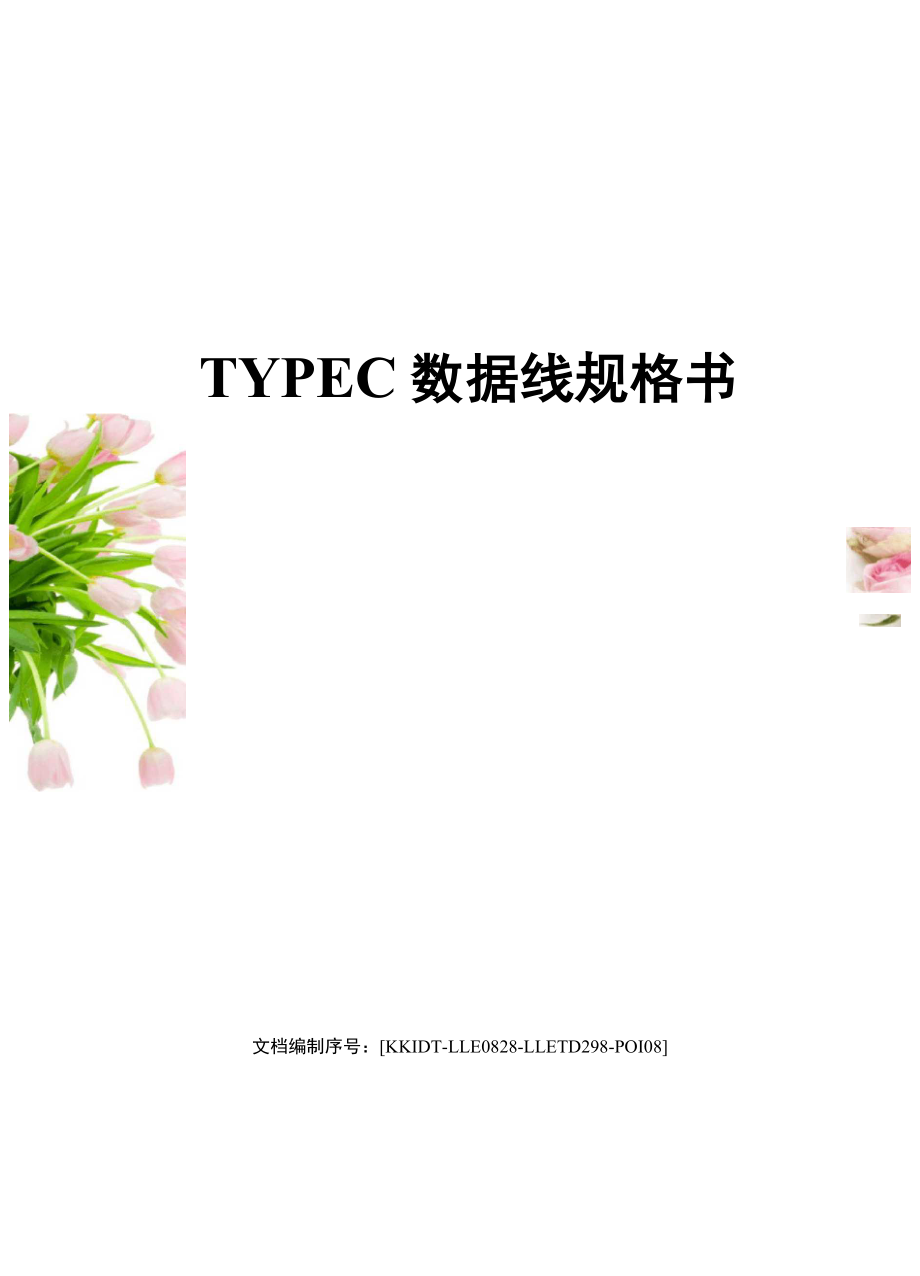 TYPEC数据线规格书_第1页