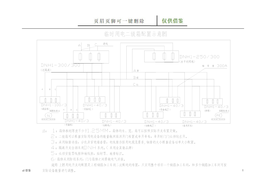 配电箱配置示意图【特制材料】_第1页