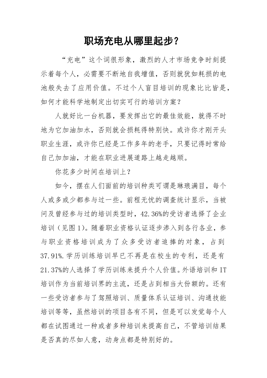职场充电从哪里起步？_第1页