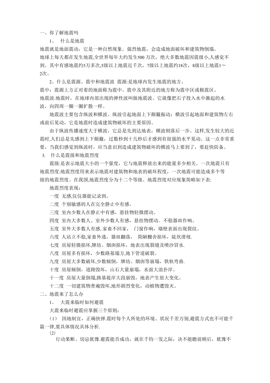 地震应急相关知识_第1页