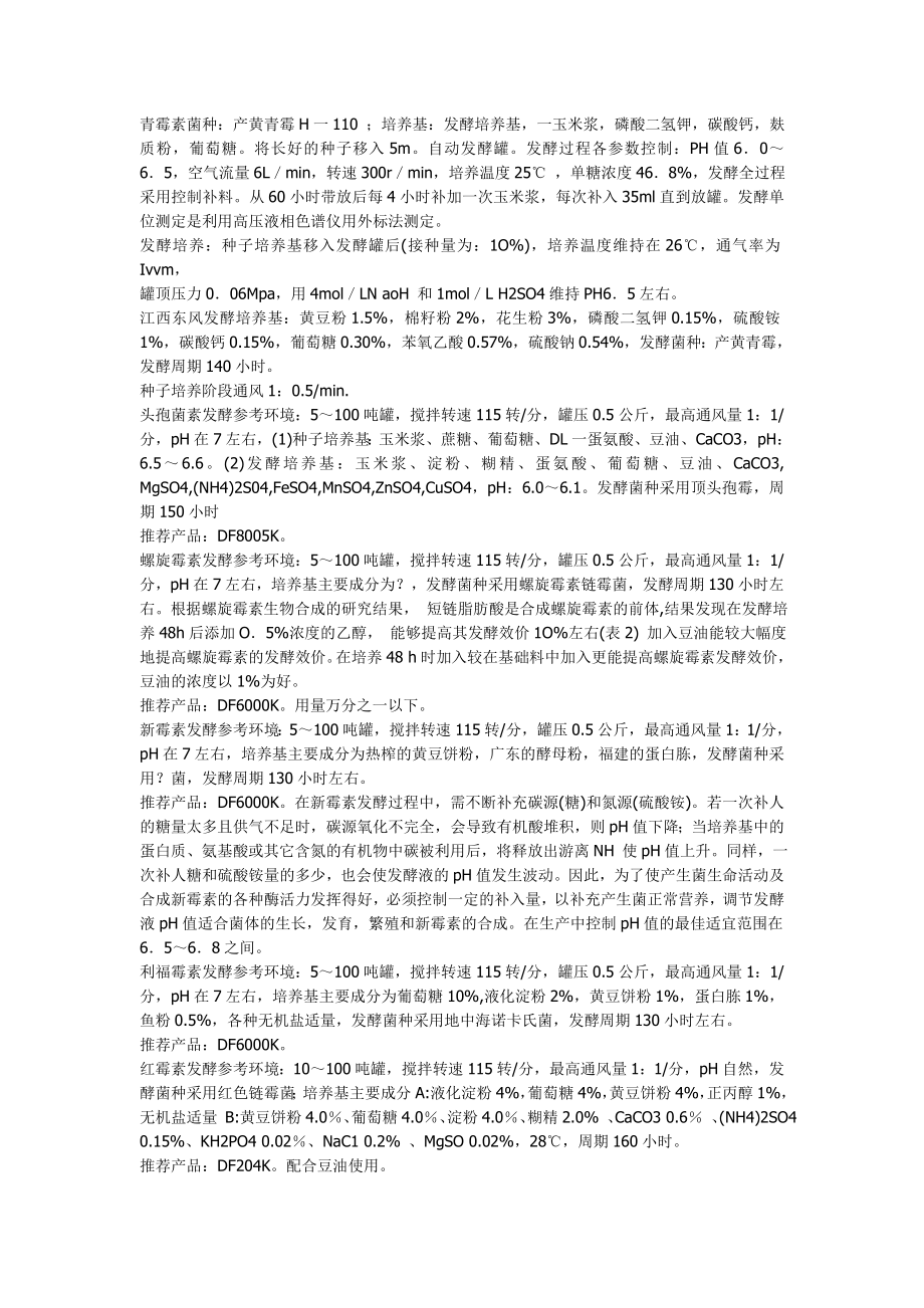 发酵工业产品参考配方_第1页
