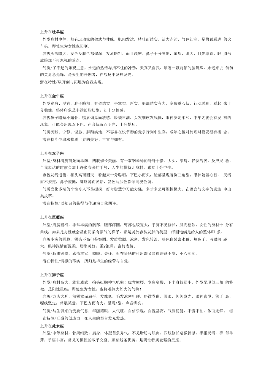 上升星座与外貌_第1页