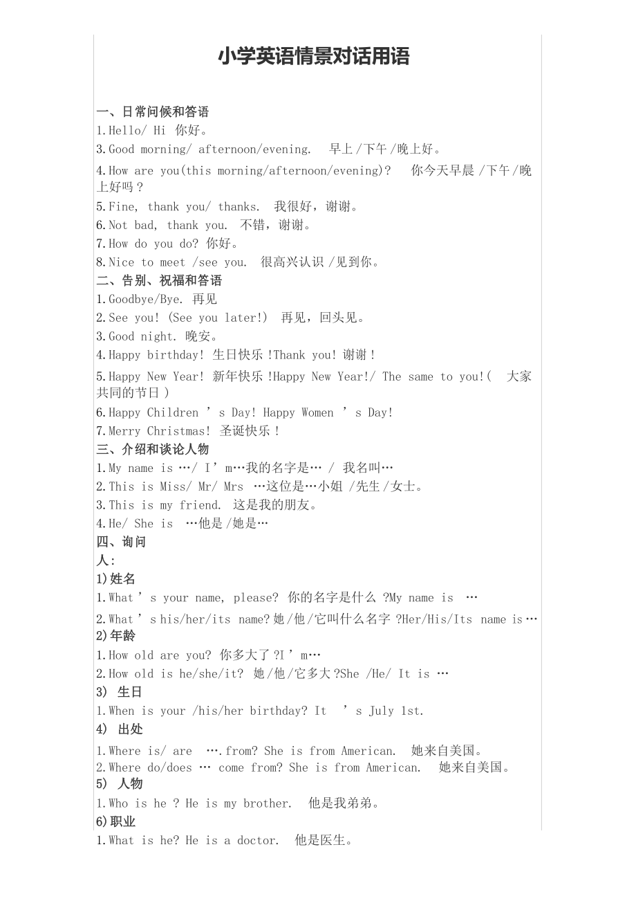 小学英语对话_第1页