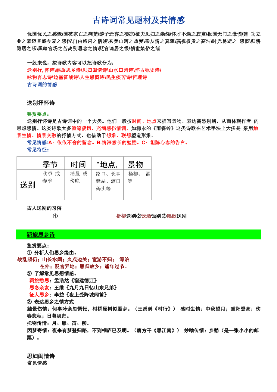 ZK：古诗词常见题材及其情感_第1页