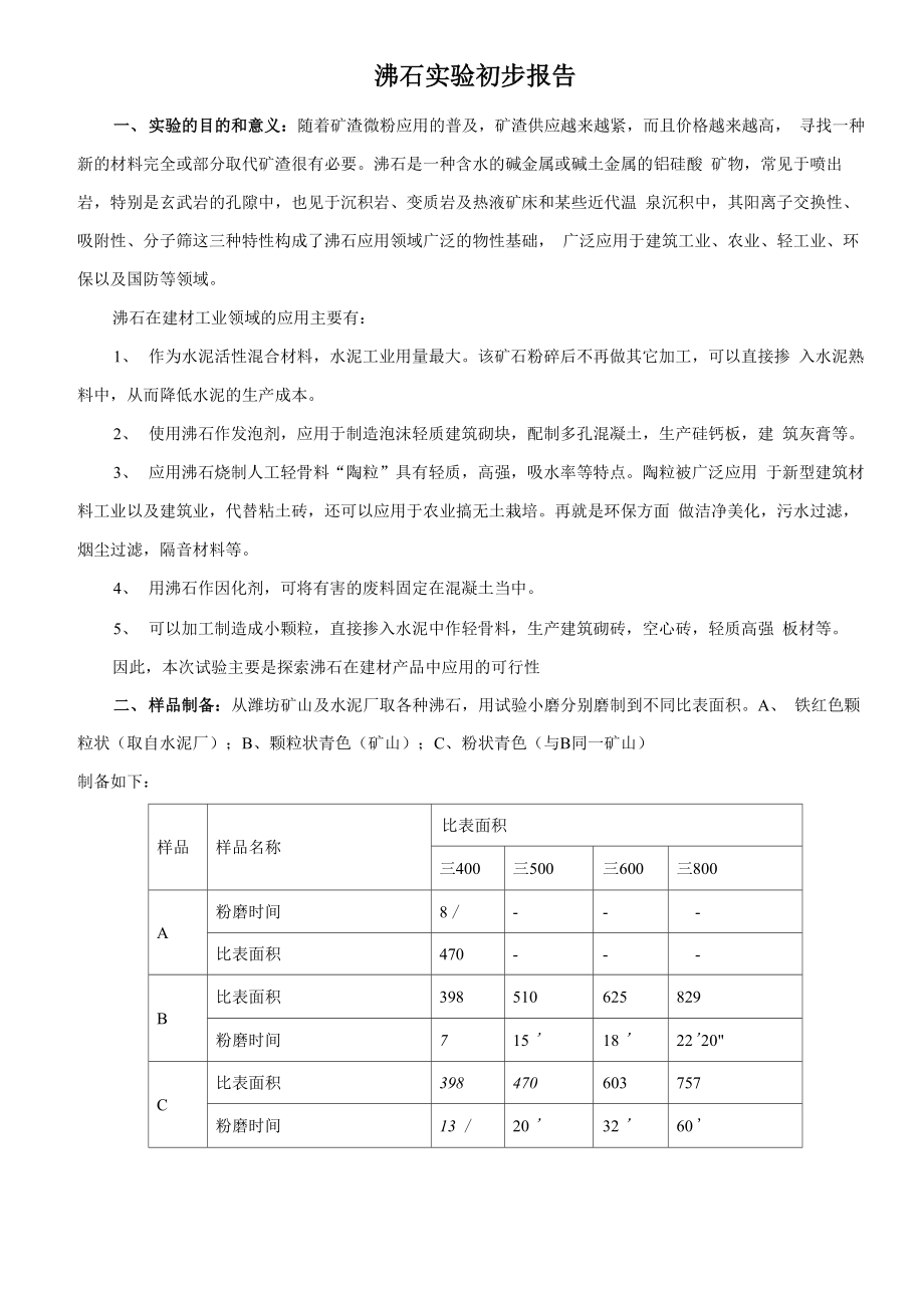 沸石实验报告_第1页