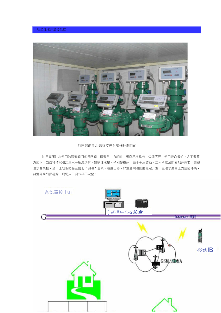 油田智能注水无线监控系统_第1页