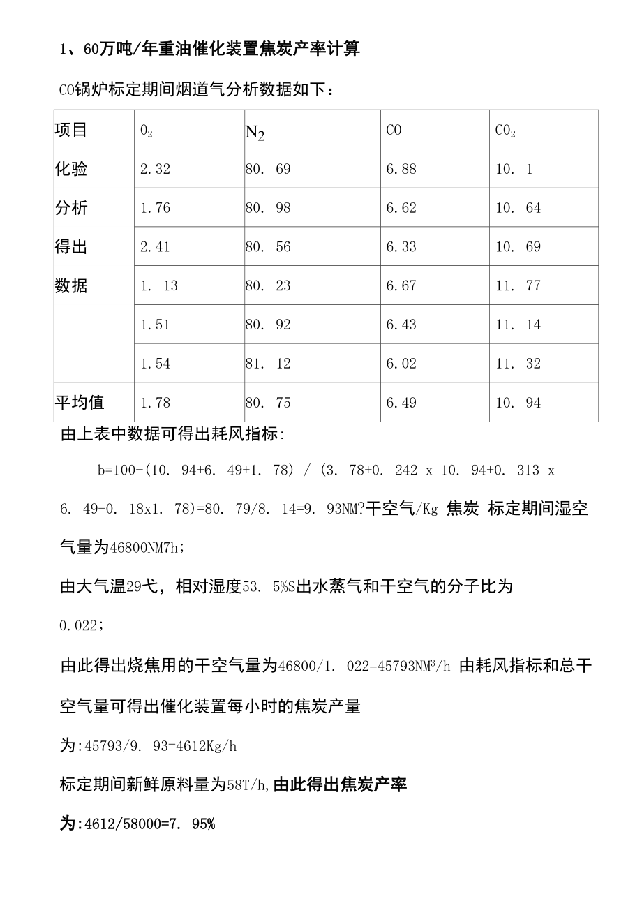 焦炭产率计算_第1页