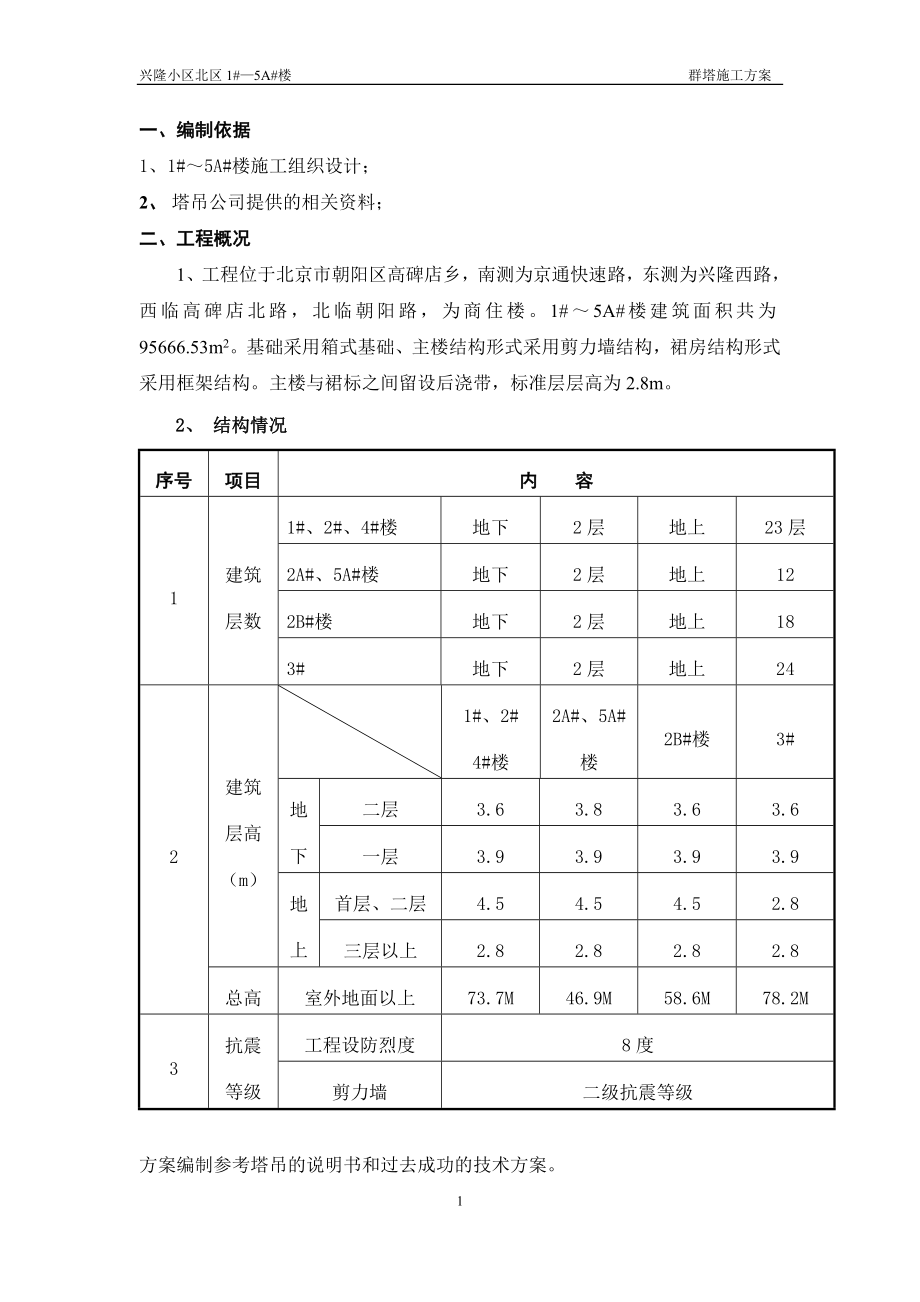 群塔施工方案_第1页