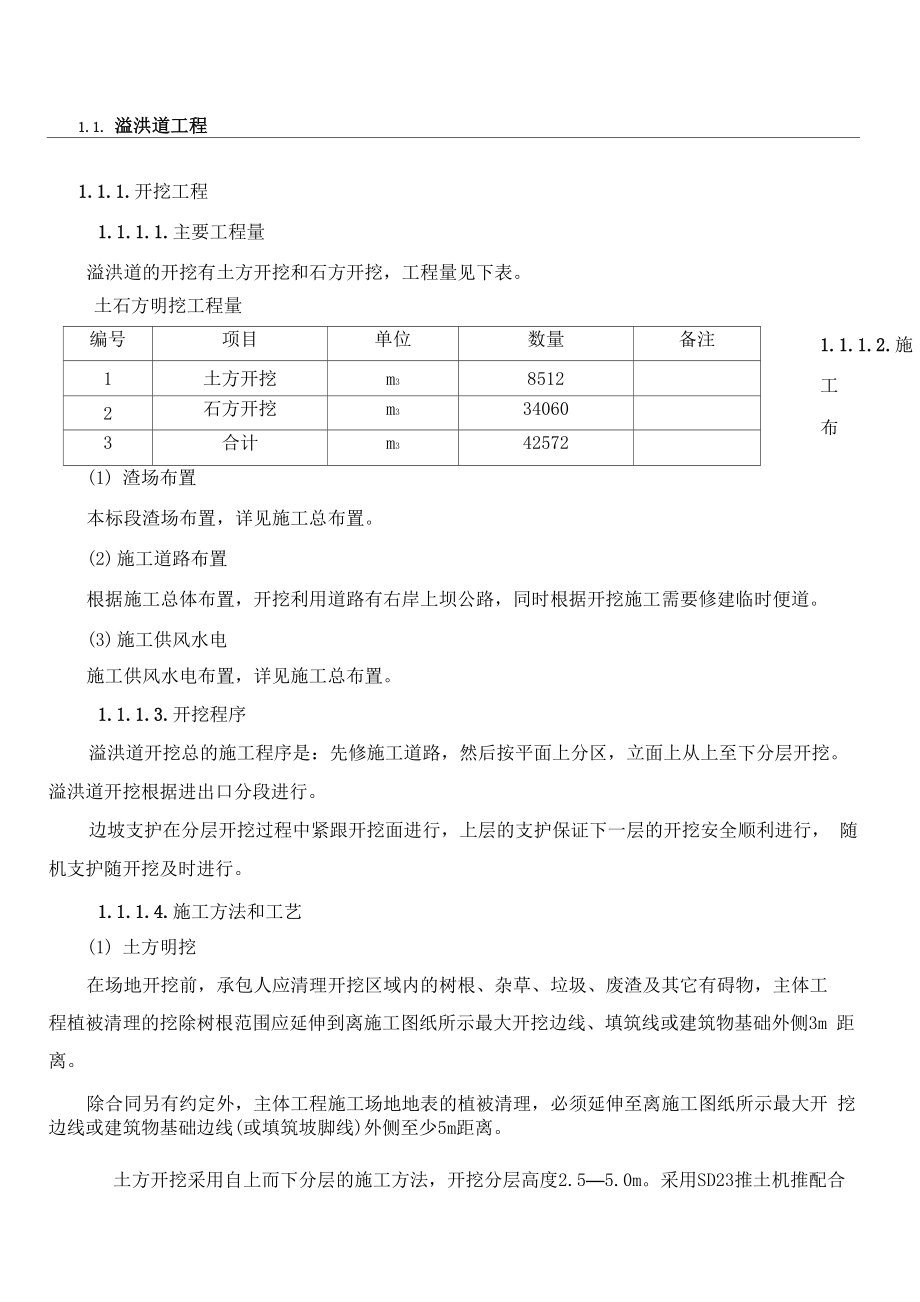溢洪道现场施工方法_第1页