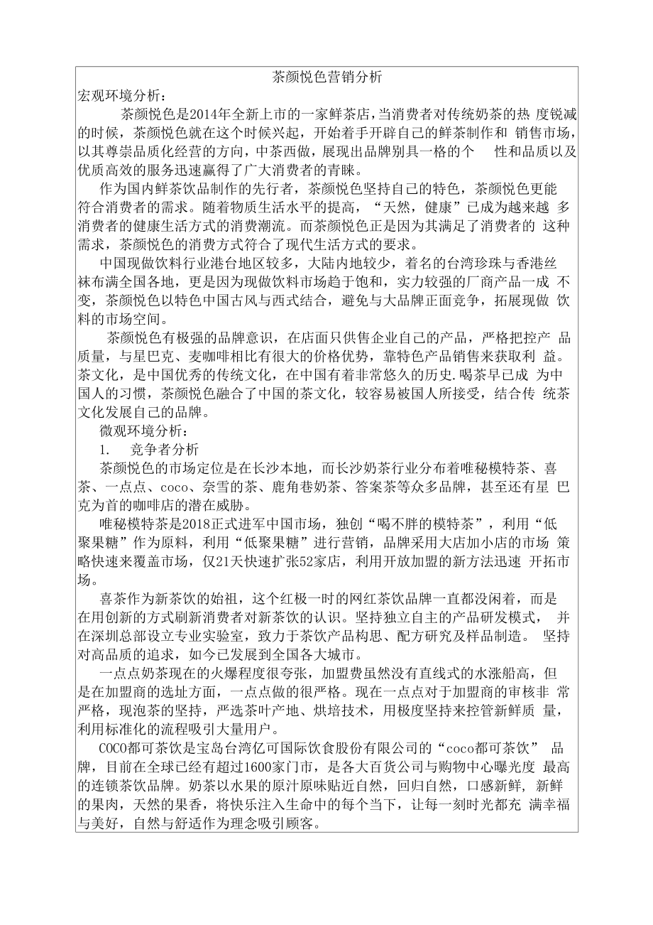 茶颜悦色营销分析_第1页