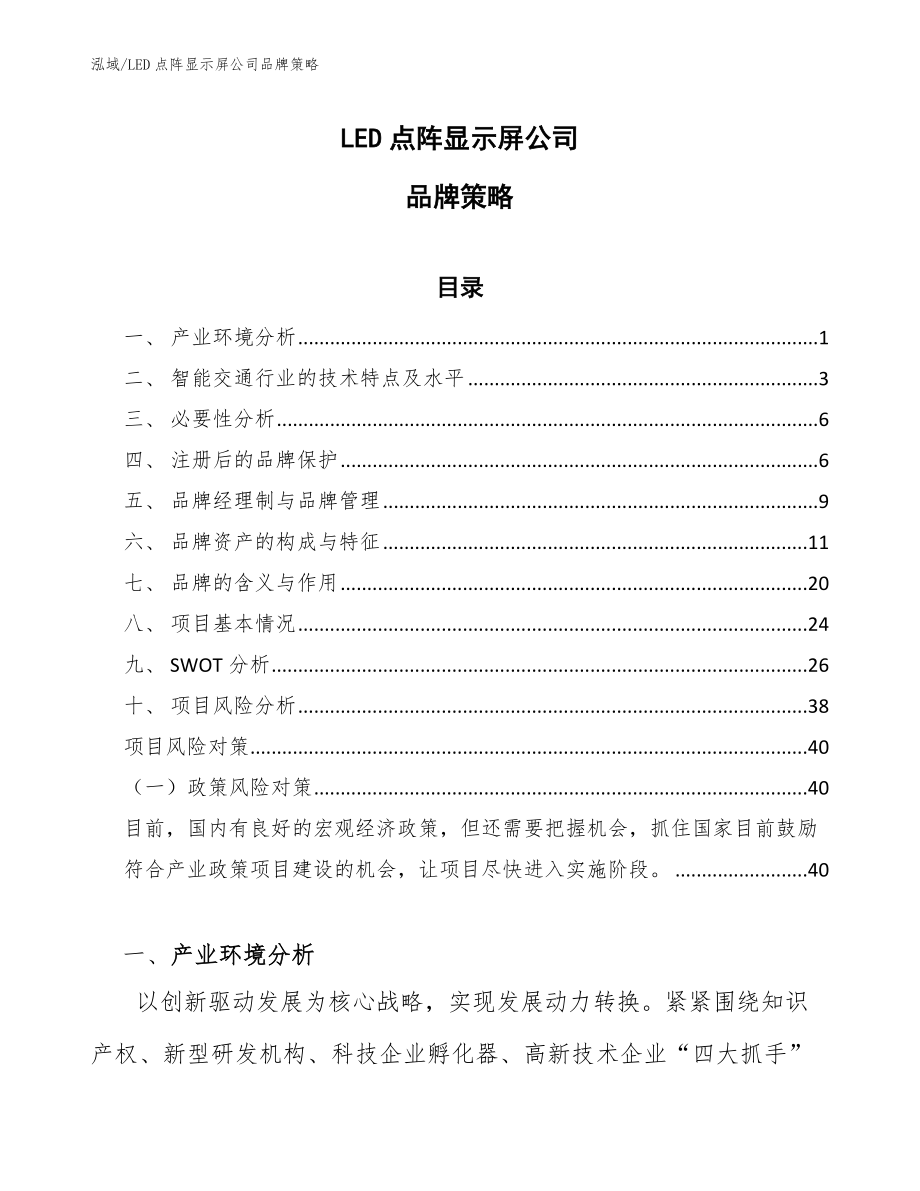 LED点阵显示屏公司品牌策略_参考_第1页
