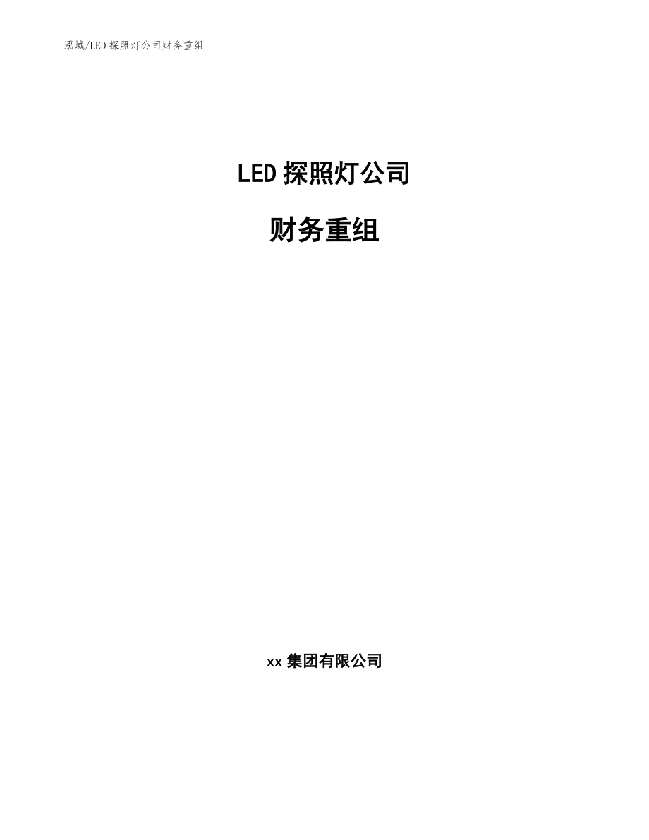 LED探照灯公司财务重组（范文）_第1页