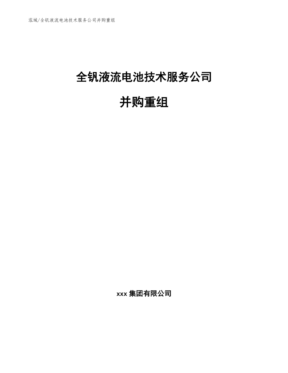 全钒液流电池技术服务公司并购重组（参考）_第1页