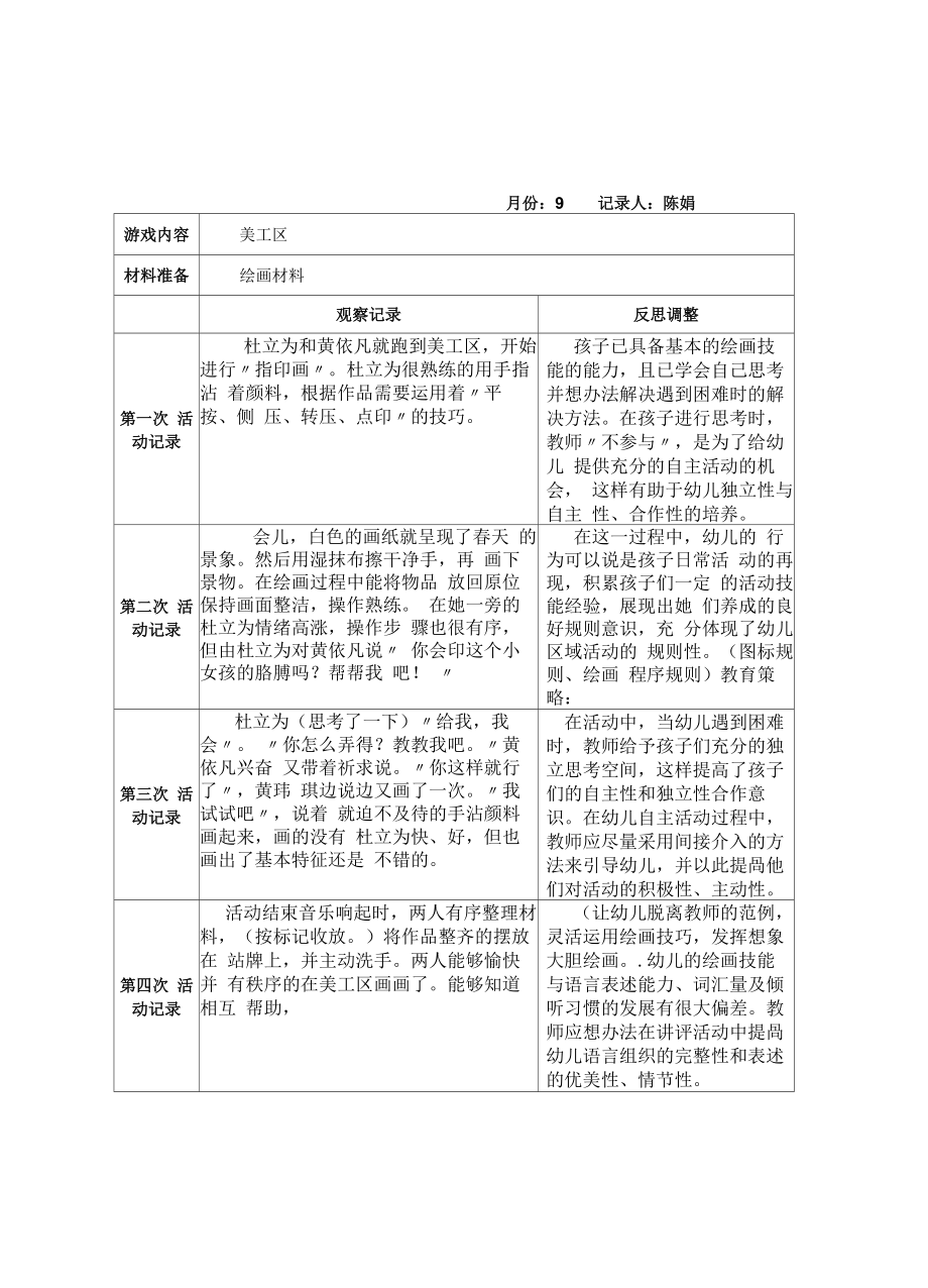区域观察记录表_第1页