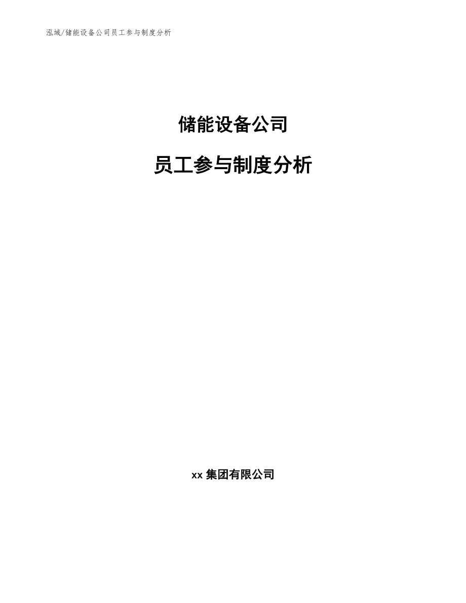 储能设备公司员工参与制度分析_第1页