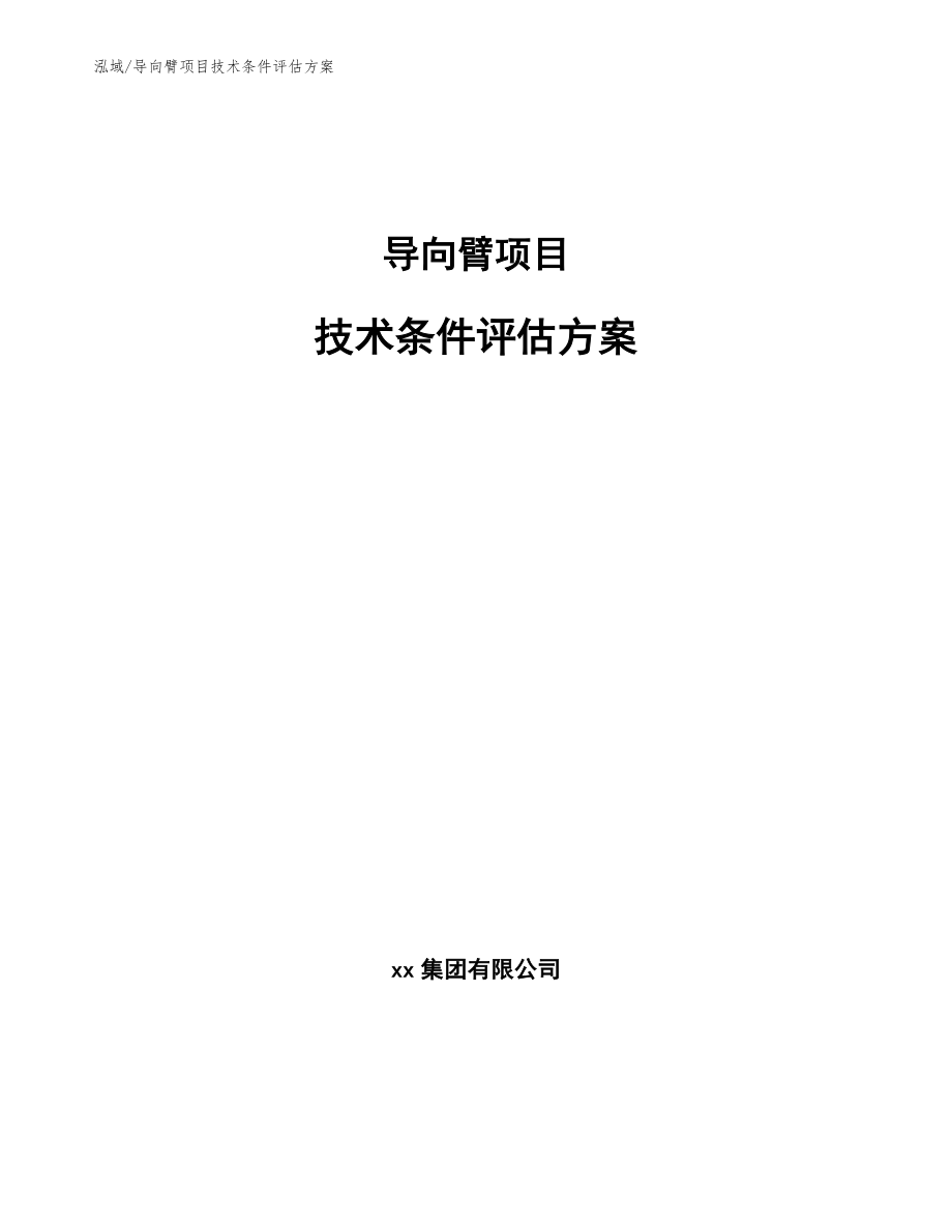 导向臂项目技术条件评估方案_范文_第1页