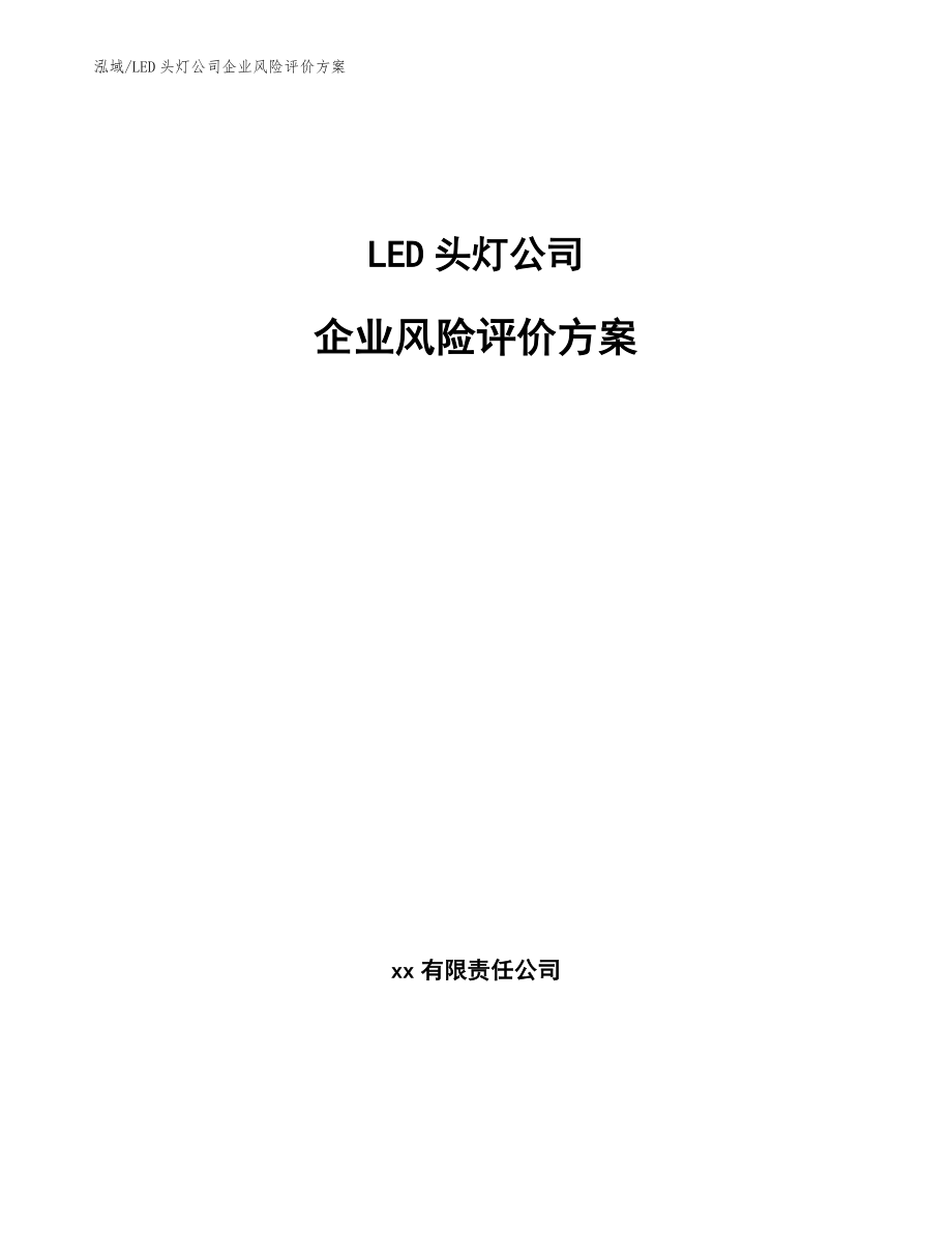 LED头灯公司企业风险评价方案_范文_第1页
