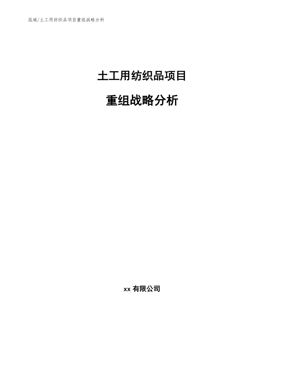 土工用纺织品项目重组战略分析_参考_第1页