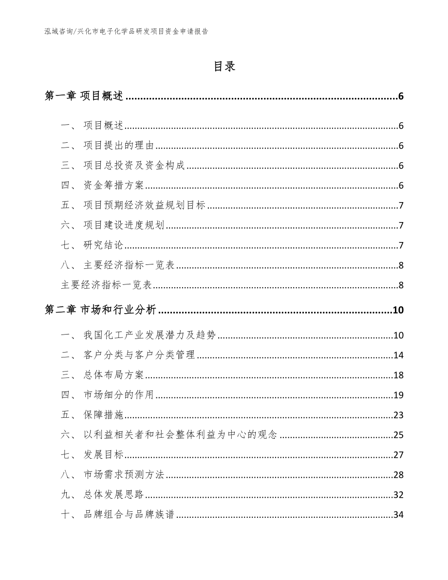兴化市电子化学品研发项目资金申请报告（参考模板）_第1页