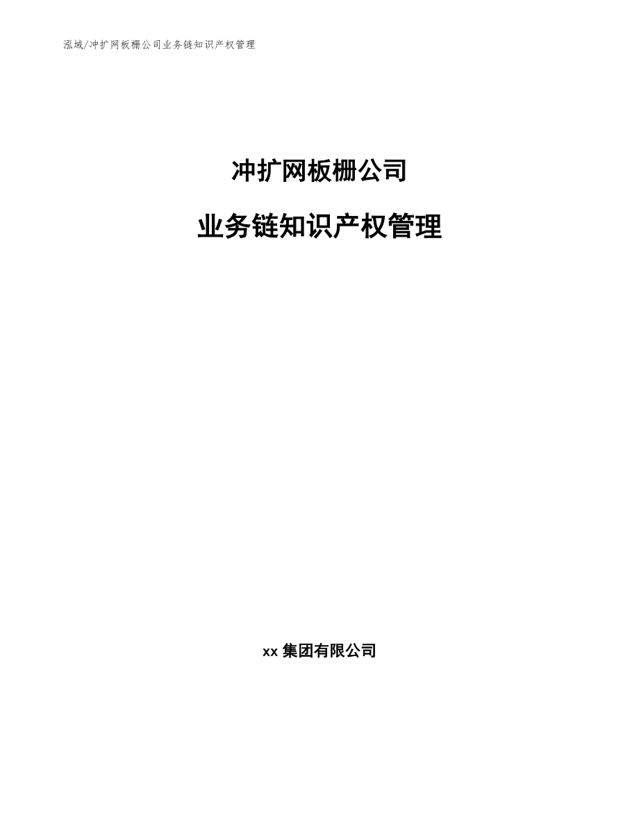 冲扩网板栅公司业务链知识产权管理（参考）_第1页