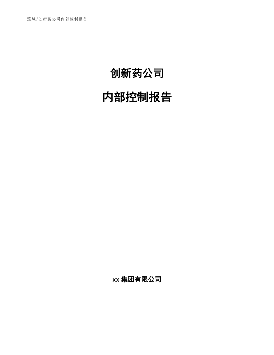 创新药公司内部控制报告_第1页