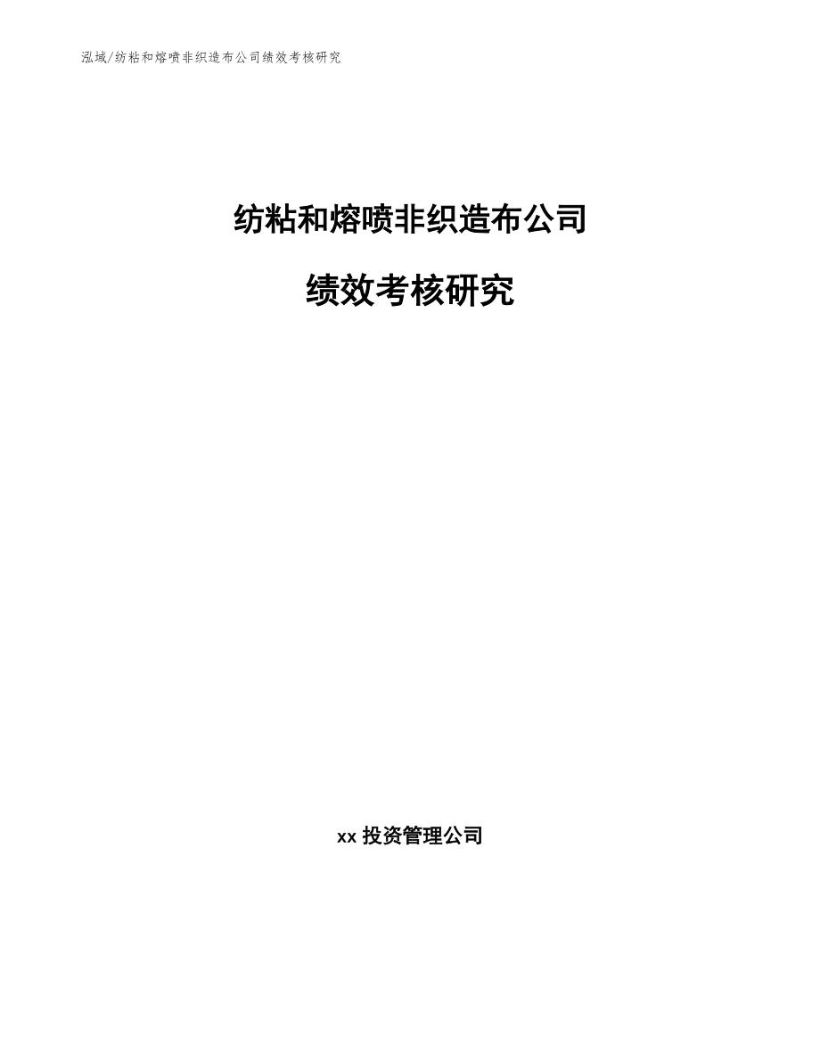 纺粘和熔喷非织造布公司绩效考核研究_第1页