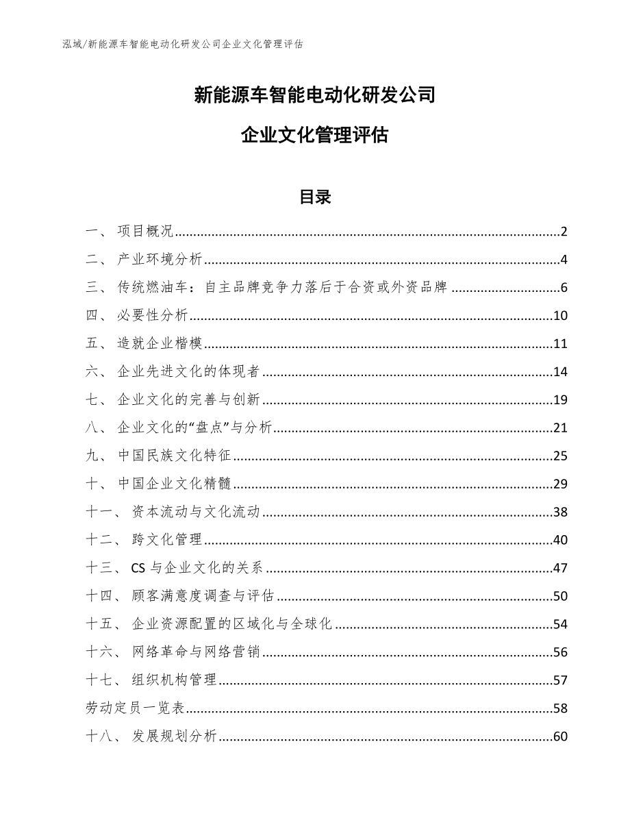 新能源车智能电动化研发公司企业文化管理评估（参考）_第1页