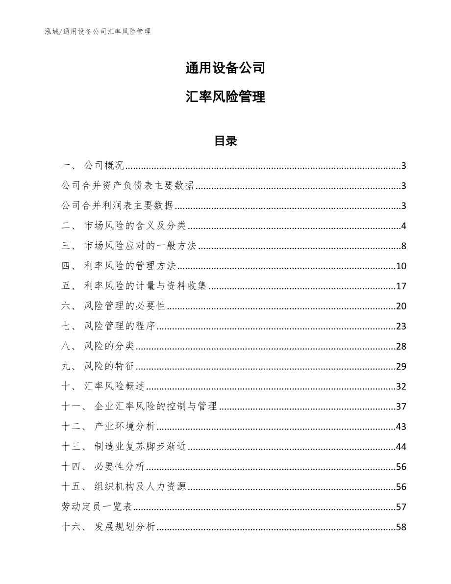 通用设备公司汇率风险管理_范文_第1页