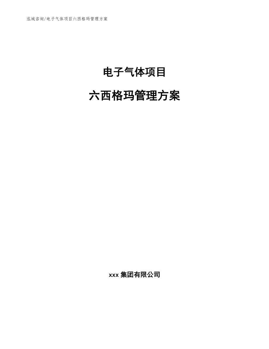 电子气体项目六西格玛管理方案【参考】_第1页