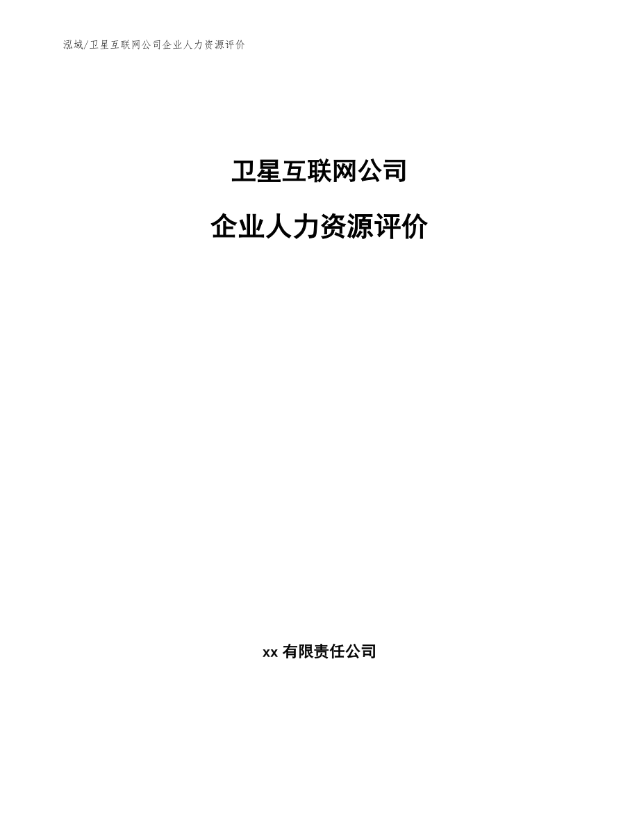 卫星互联网公司企业人力资源评价【范文】_第1页