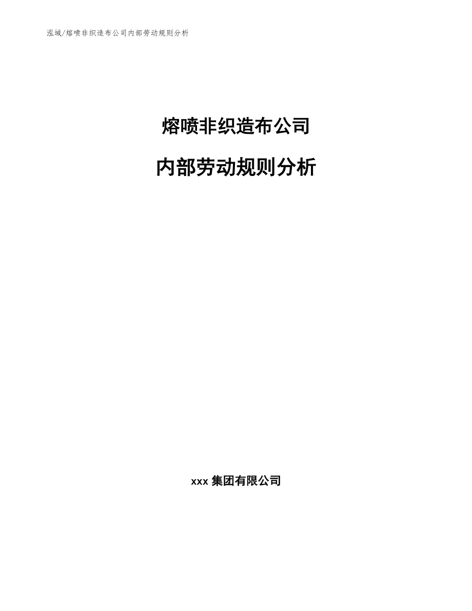 熔喷非织造布公司内部劳动规则分析【范文】_第1页