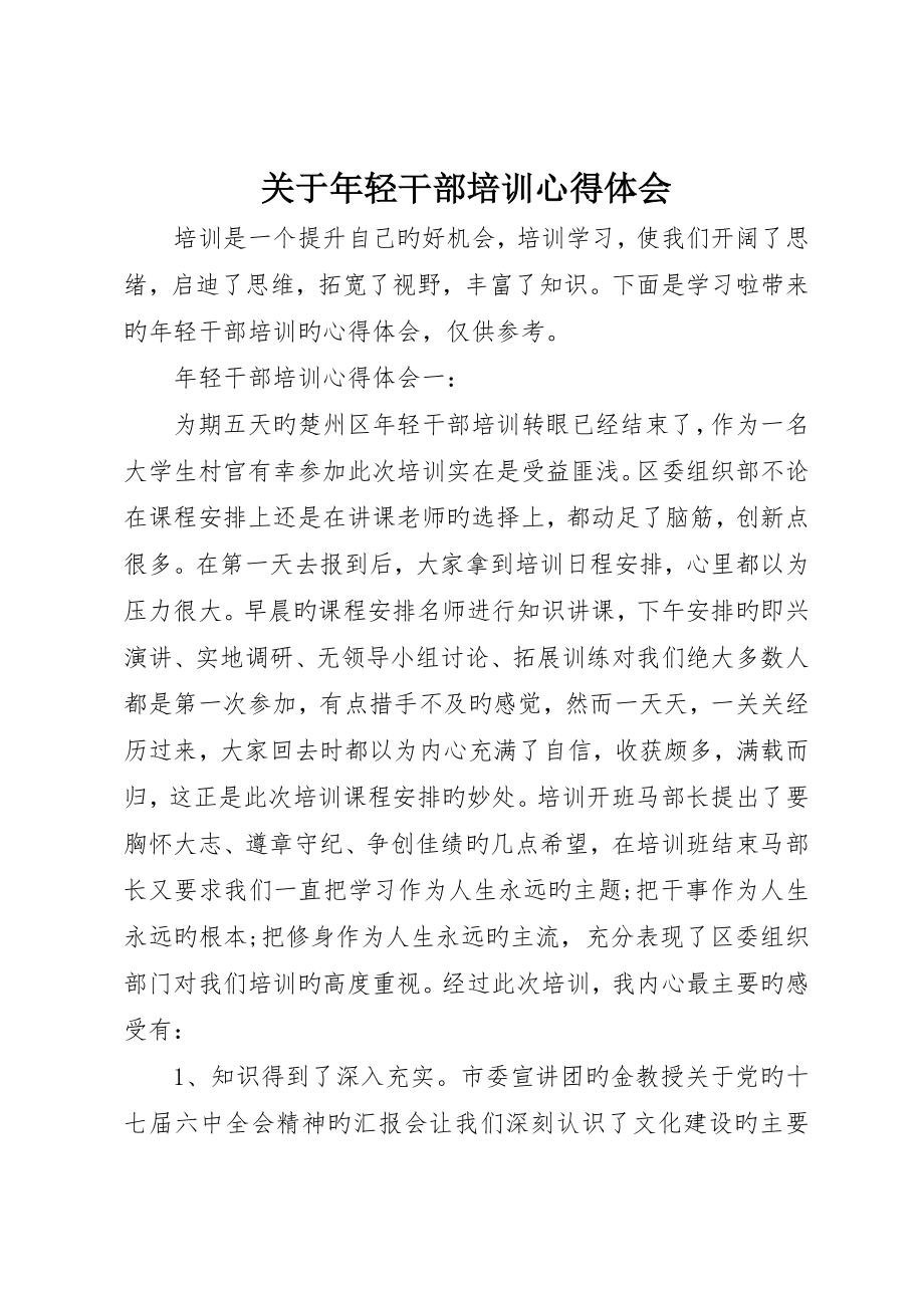 关于年轻干部培训心得体会_第1页