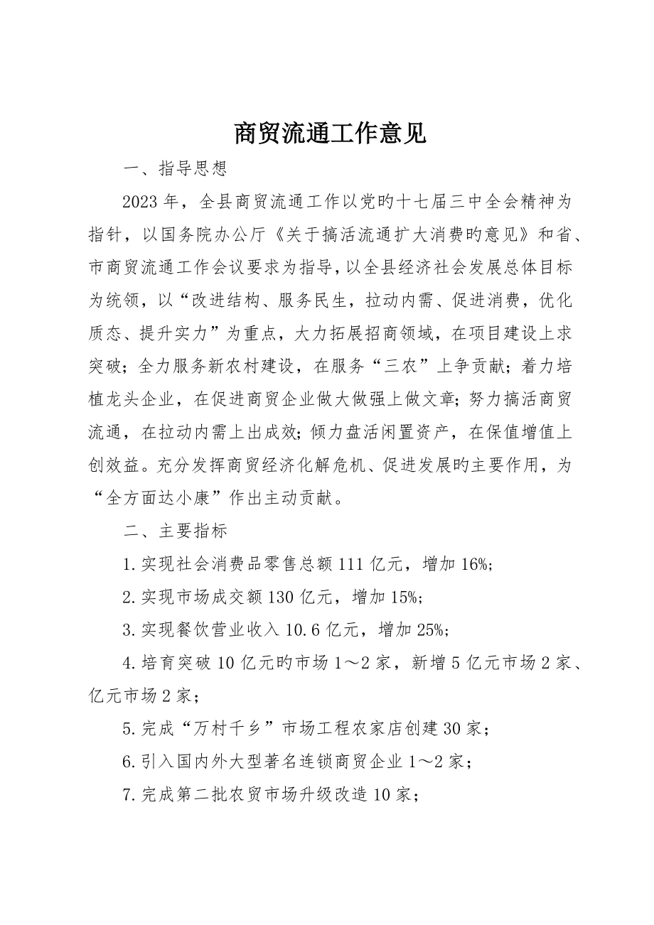 商贸流通工作意见_第1页