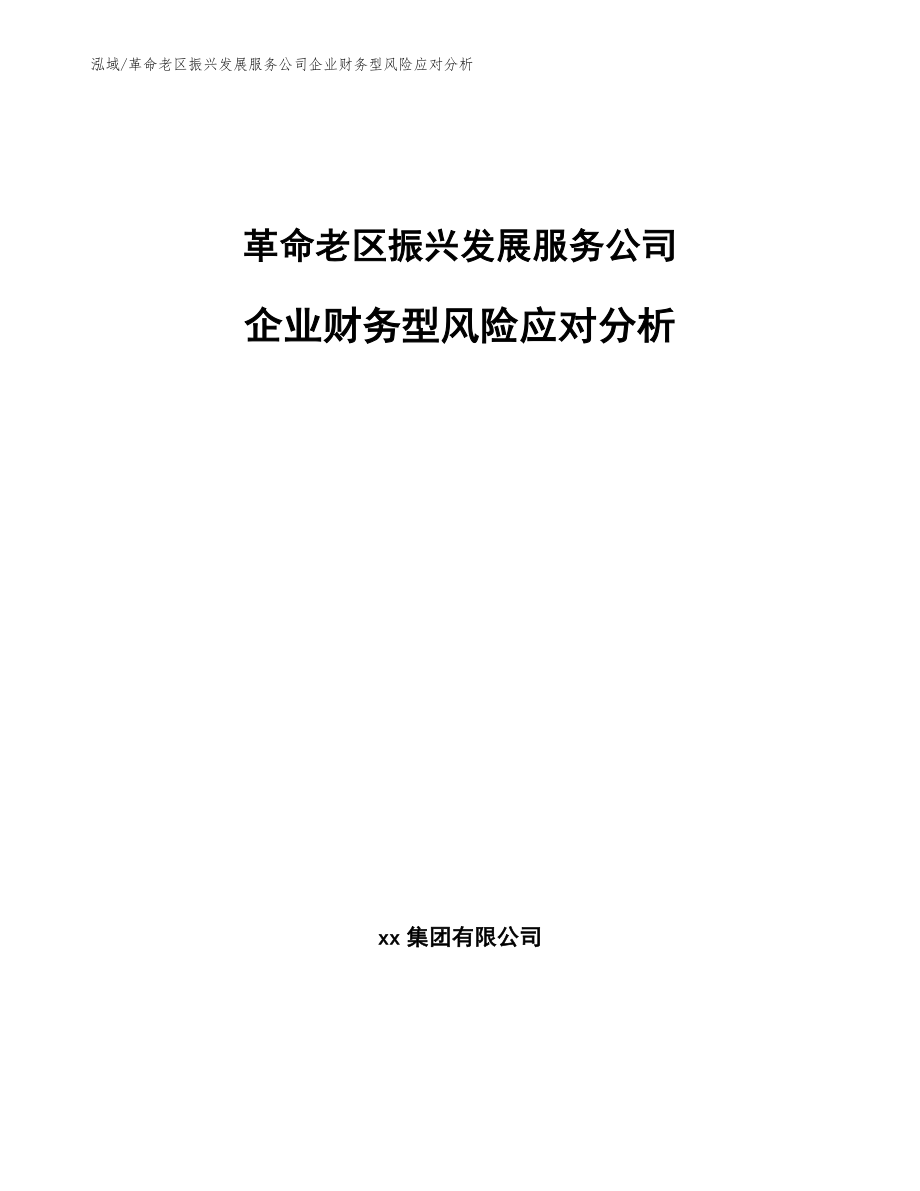 革命老区振兴发展服务公司企业财务型风险应对分析【范文】_第1页