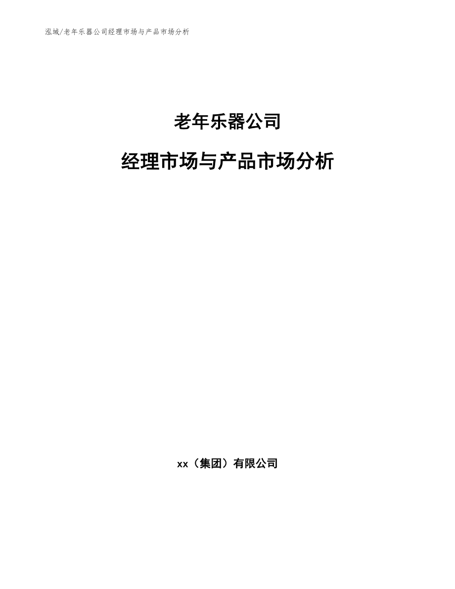 老年乐器公司经理市场与产品市场分析_第1页