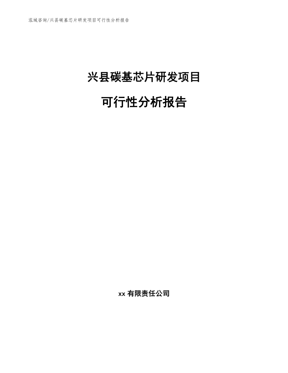 兴县碳基芯片研发项目可行性分析报告（范文）_第1页