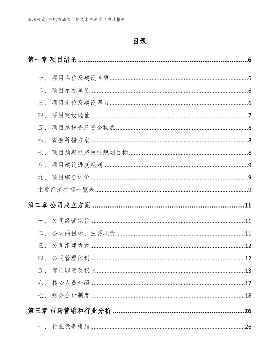 合肥炼油催化剂技术应用项目申请报告_第1页