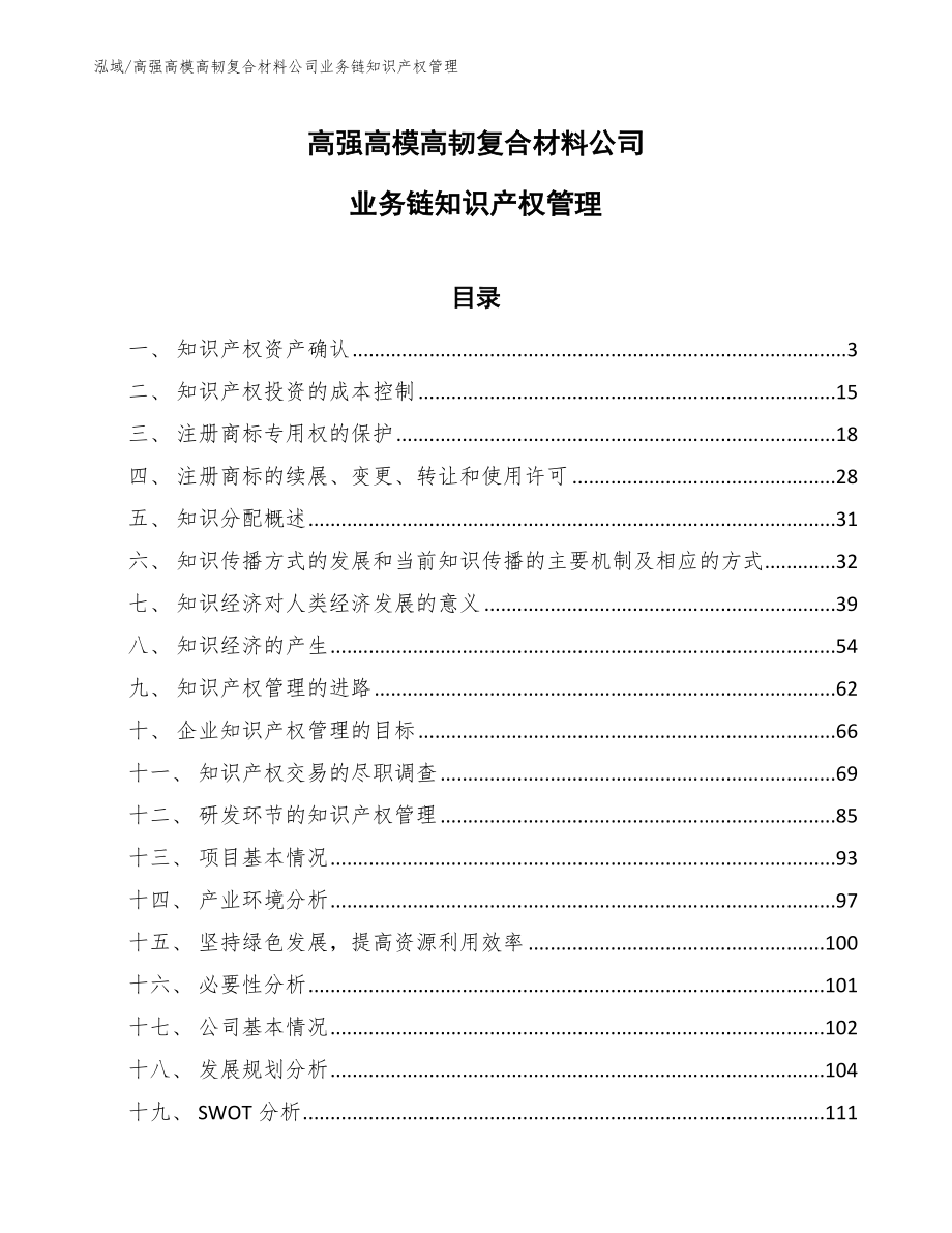 高强高模高韧复合材料公司业务链知识产权管理_参考_第1页