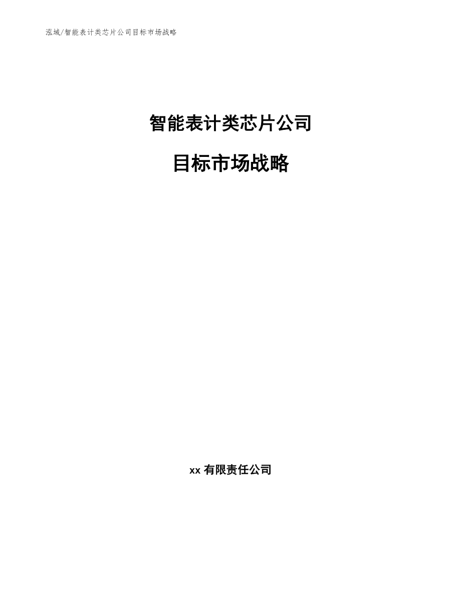 智能表计类芯片公司目标市场战略_第1页