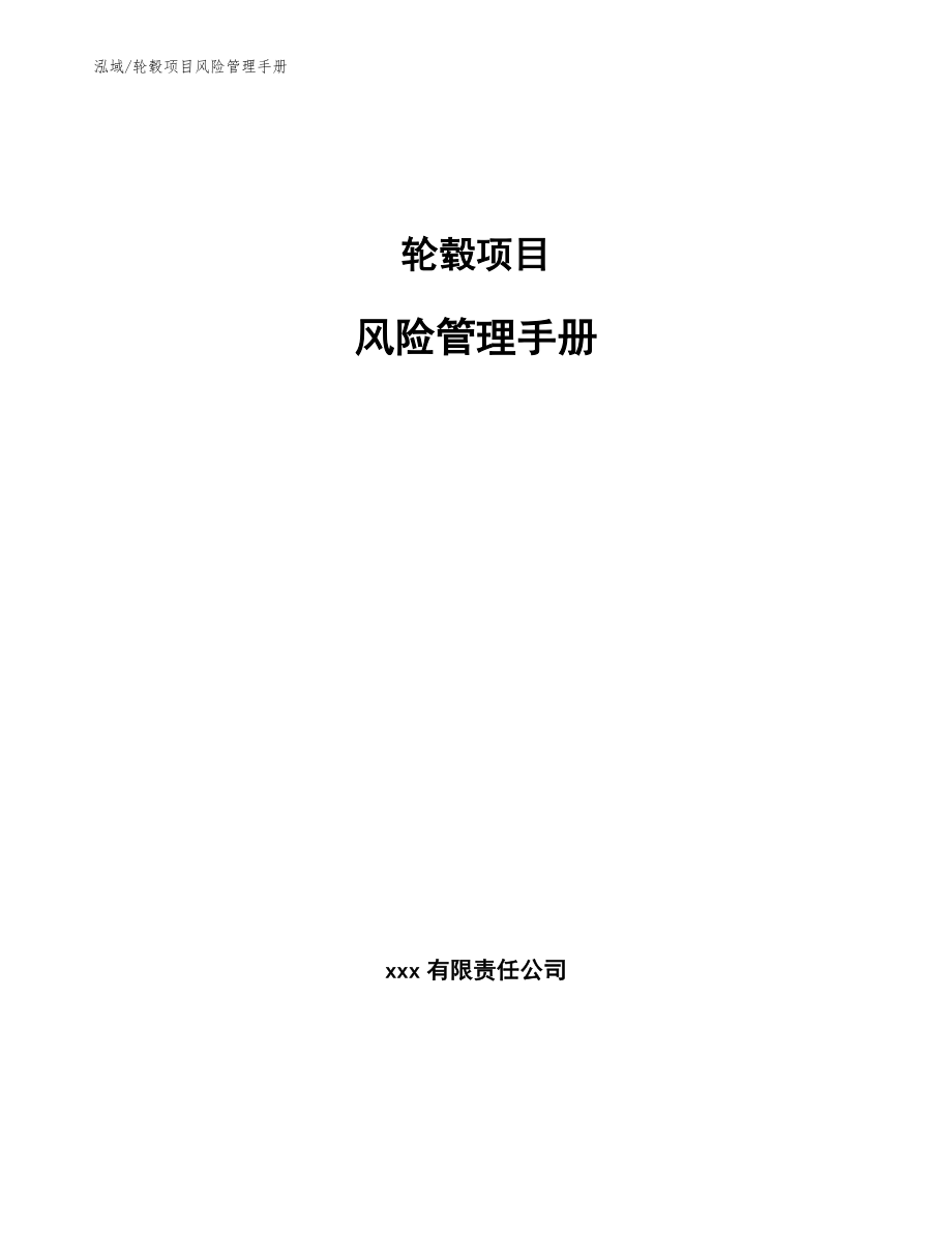 轮毂项目风险管理手册（范文）_第1页