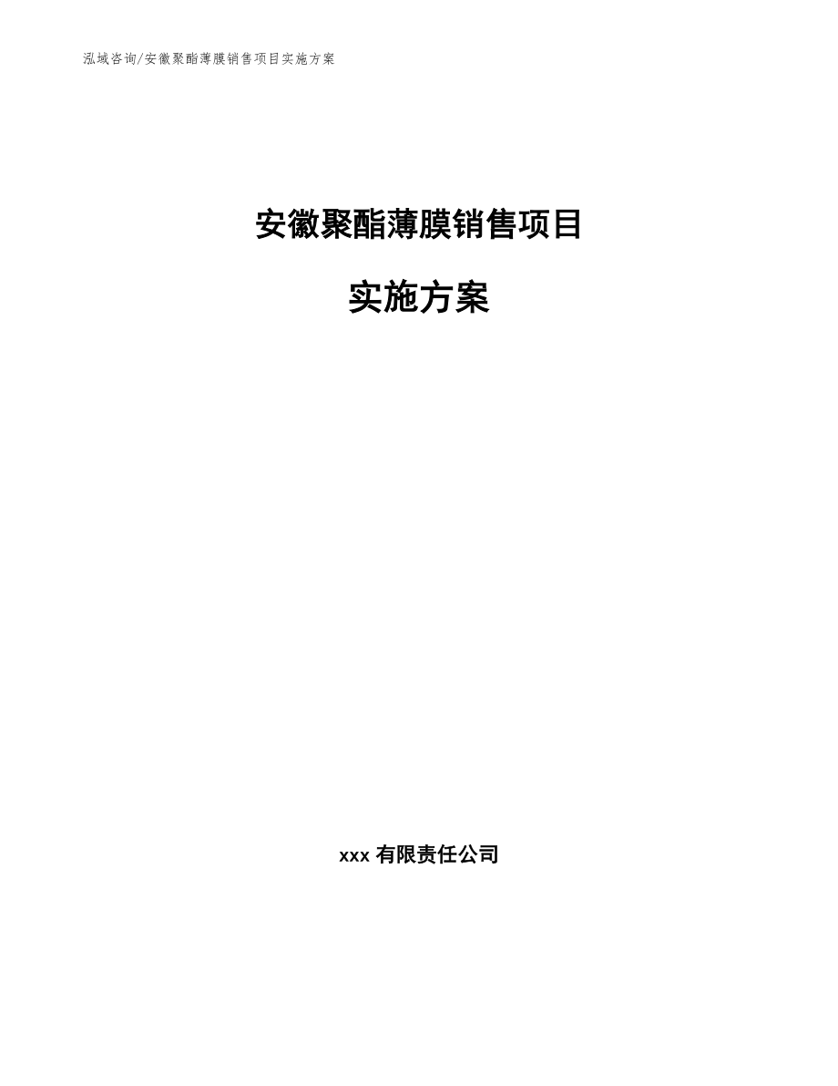 安徽聚酯薄膜销售项目实施方案_第1页