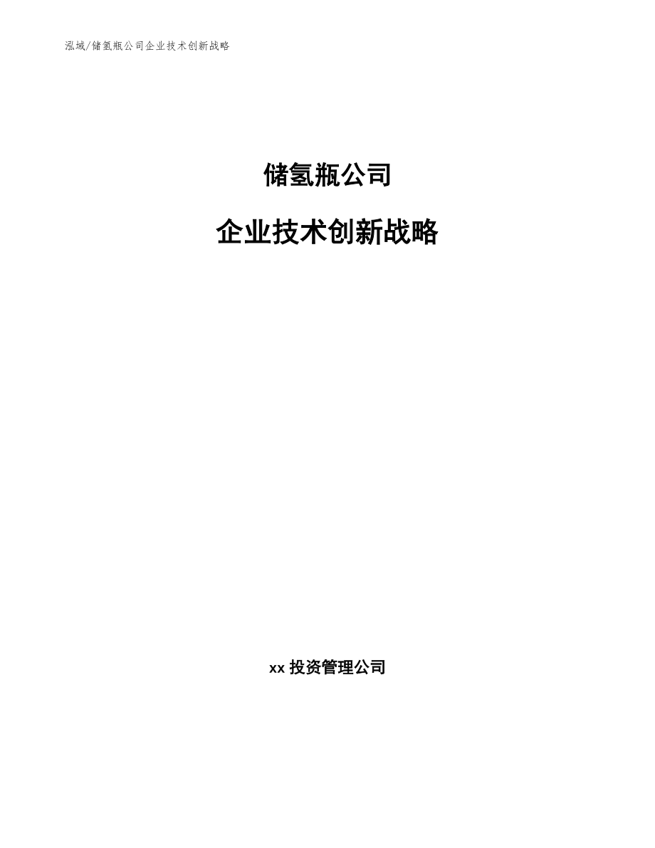 储氢瓶公司企业技术创新战略_第1页